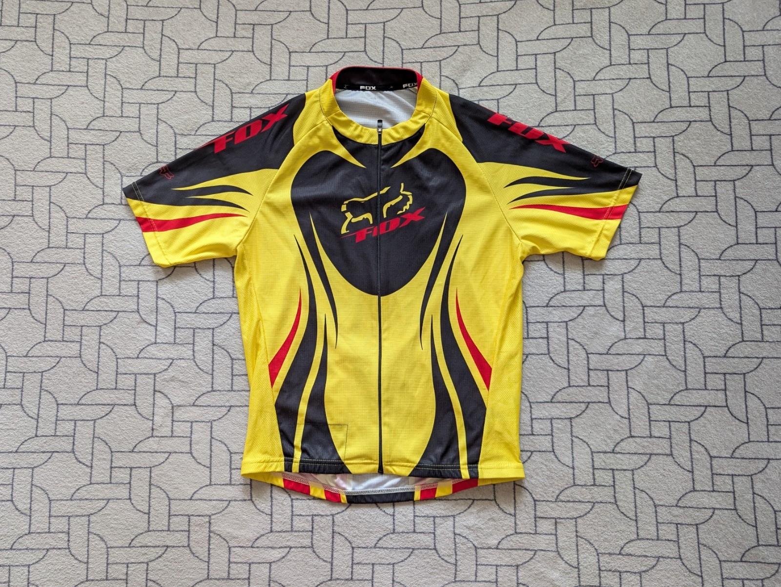 ○ VINTAGE FOX RACING CYCLING FULL ZIPPER SHIRT SIZE MEN'S ADULT M