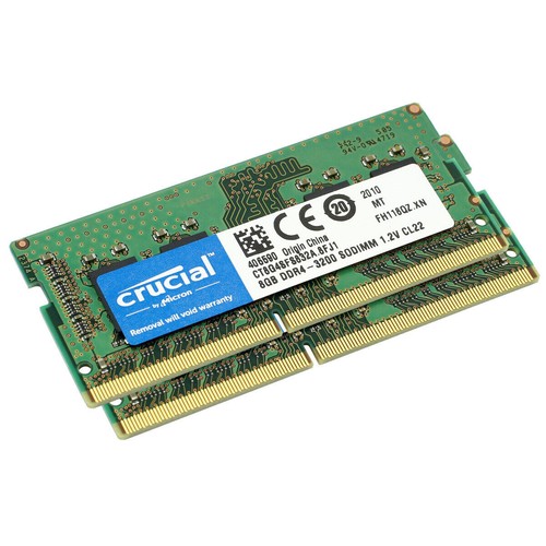CRUCIAL DDR4 8GB x2 3200 MHz PC4-25600 Laptop Memory RAM SODIMM