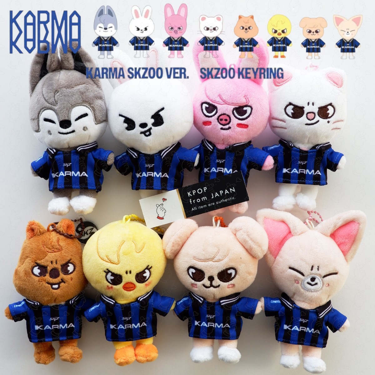 STRAY KIDS KARMA ALBUM SKZOO ver. KEYRING Wolf Chan Leebit HAN