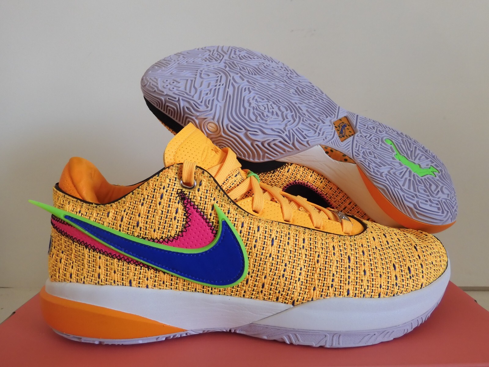 NIKE LEBRON XX 20 LASER ORANGE-RACER BLUE SZ 11.5 [DJ5423-801] | eBay