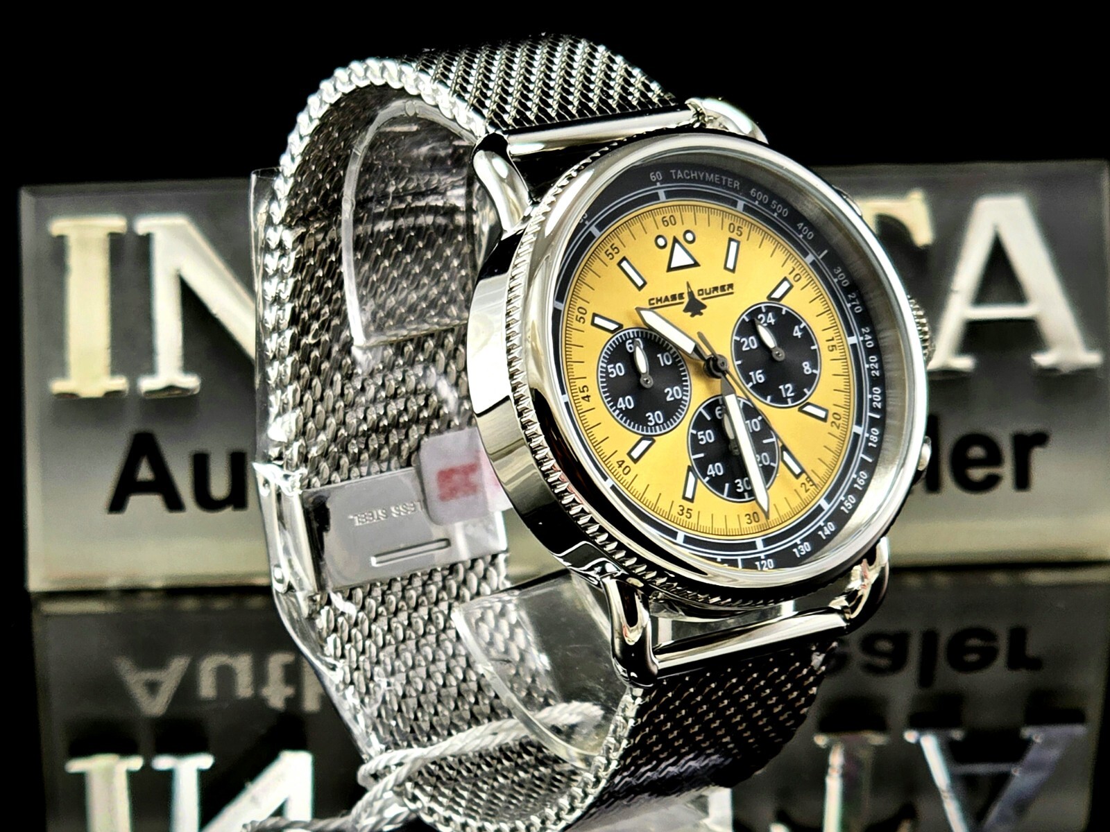 NEW CHASE DURER CDW-0151 FLIGHT Commander Japanese CHRONO SAPPHIRE