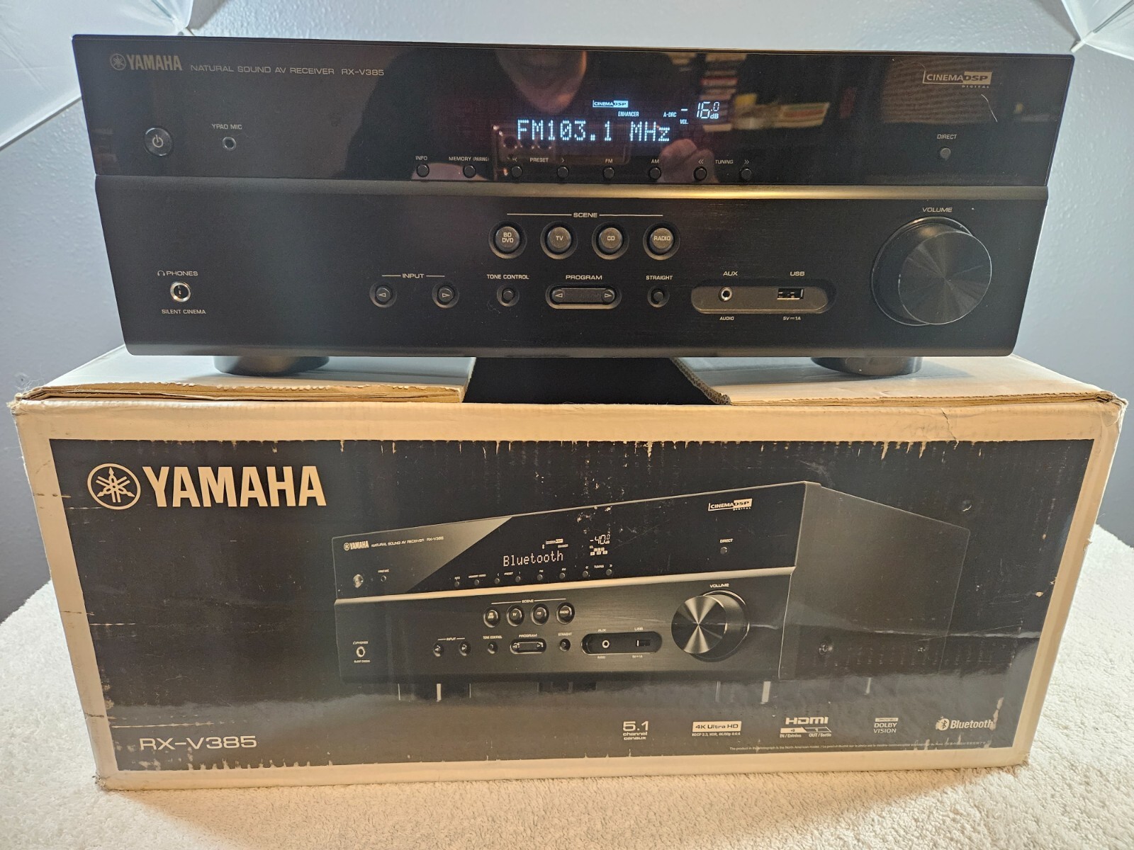 Yamaha RX-V385 AV Receiver | Home Theatre | Dolby Digital Plus (DD