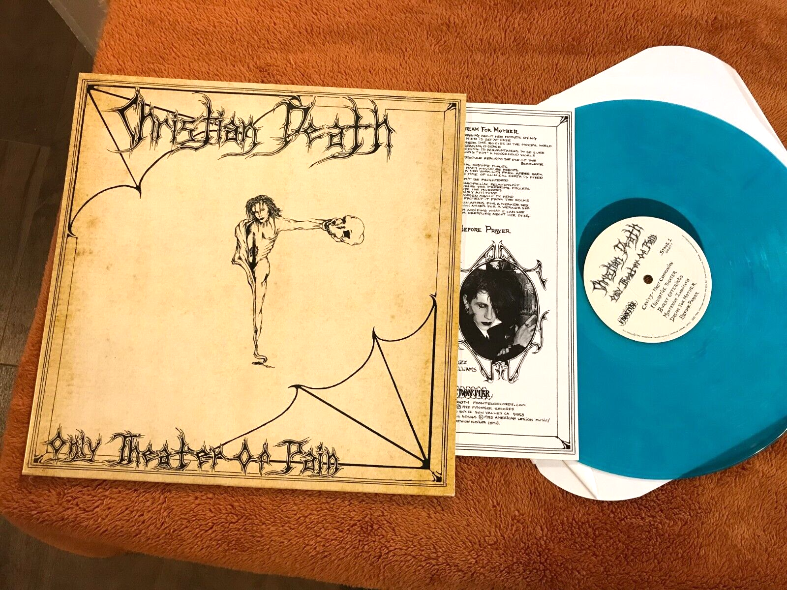 Christian Death Only Theatre of Pain Vinyl LP Reissue RM aqua blue