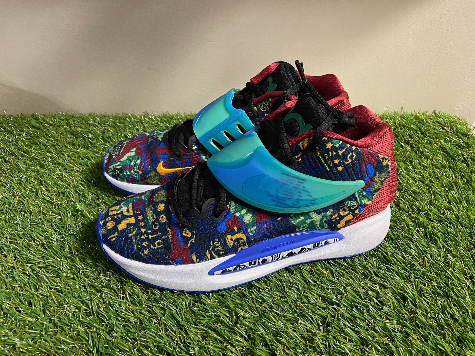 Nike KD14 Ky-D NRG Basketball Shoes Saphire Blue Lime Melon DC9382