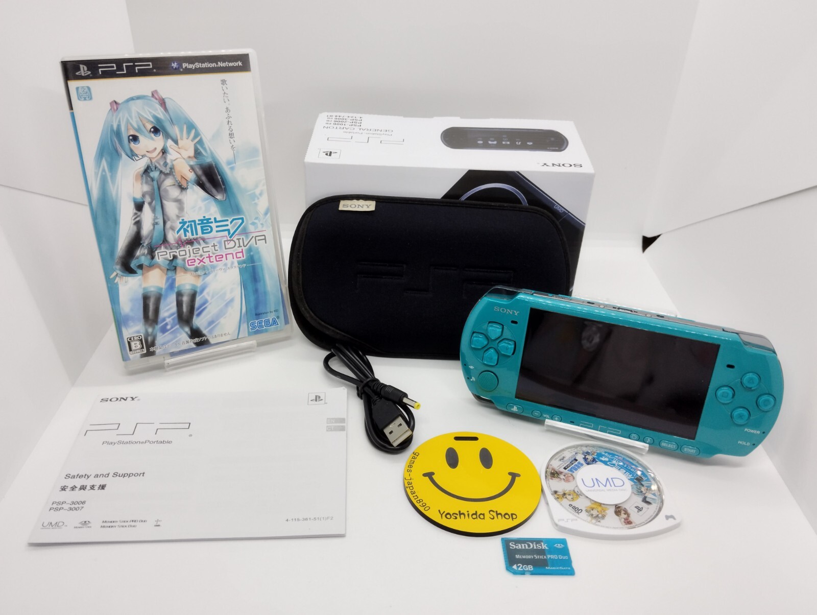 PSP Hatsune Miku Project Diva 3000 XZG Console only Turquoise