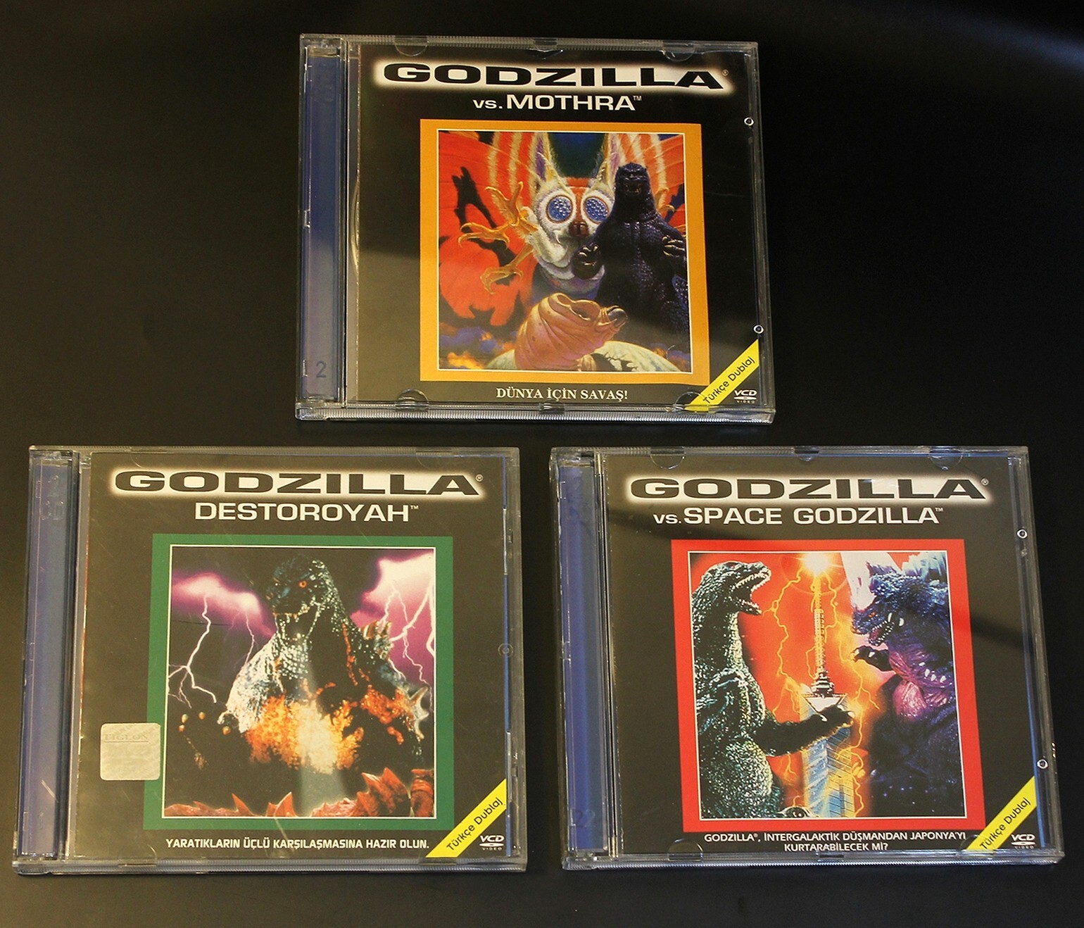 VCD Godzilla Movies Destroyah Mothra SpaceGodzilla Turkish Video