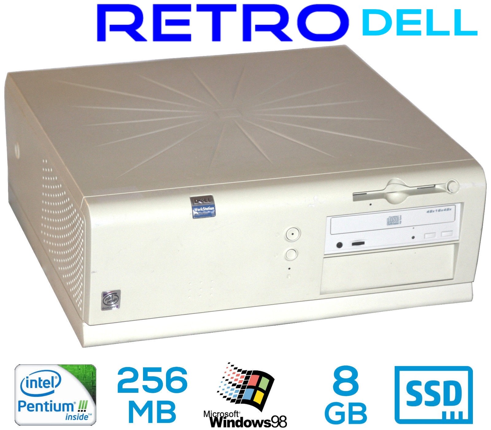 Vintage Commercial Dell Optiplex GX1 Pentium 3 Win98 ISA Slot