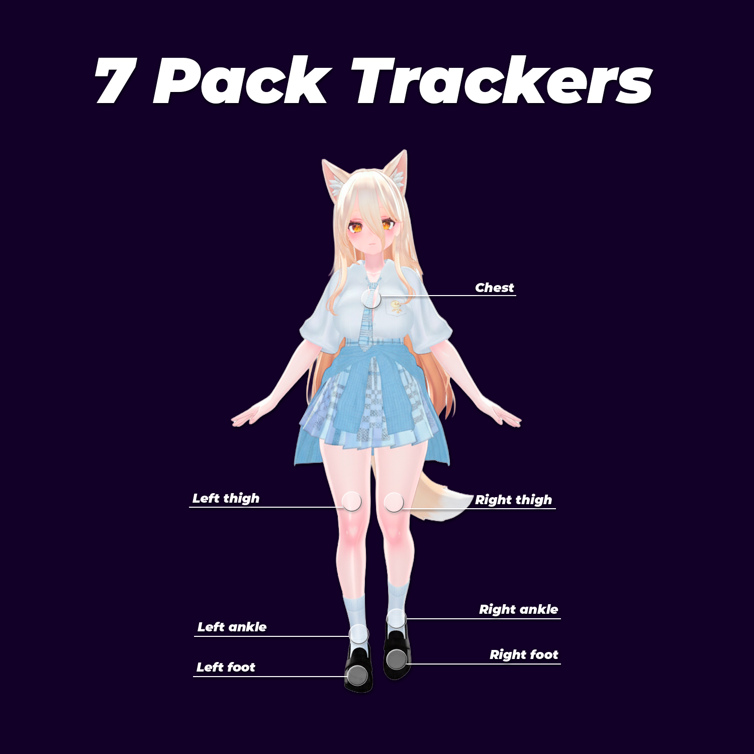 SlimeVR Compatible Full Body Tracking FBT VRCHAT VR 7 Trackers