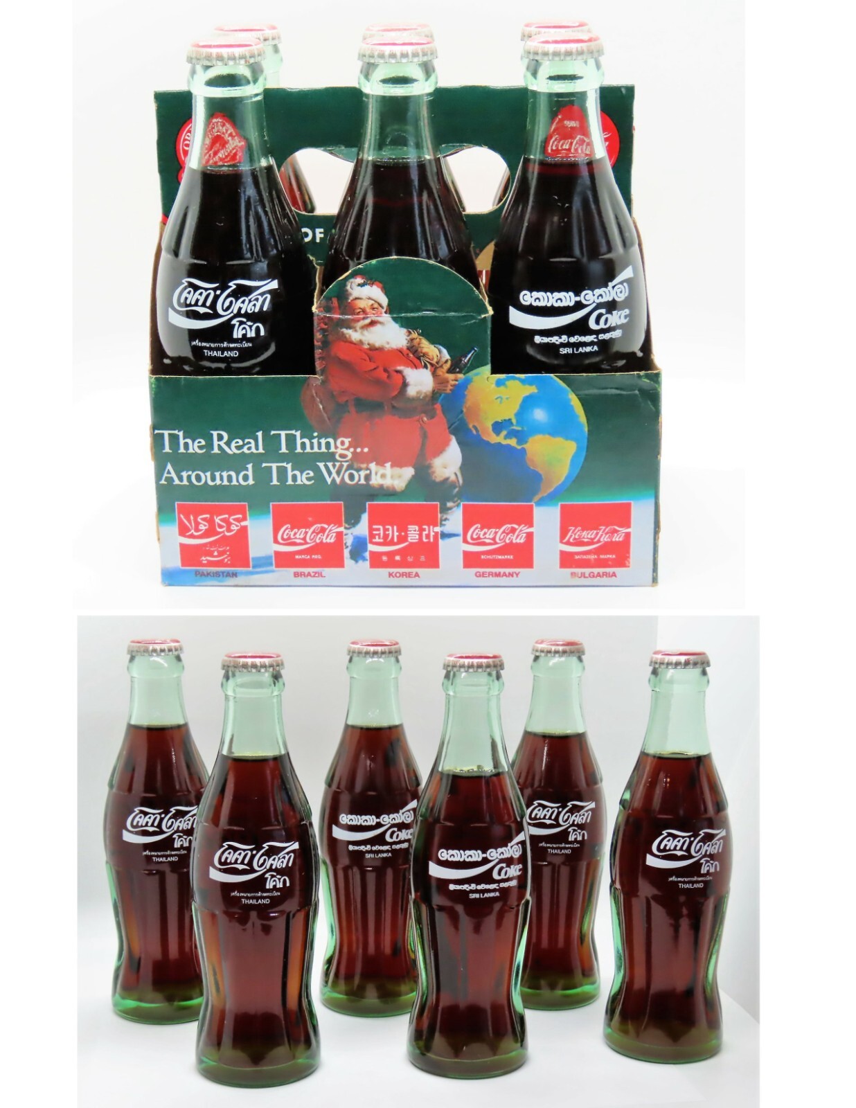 1990 COCA-COLA CLASSIC COMMEMORATIVE AROUND THE WORLD BOTTLES