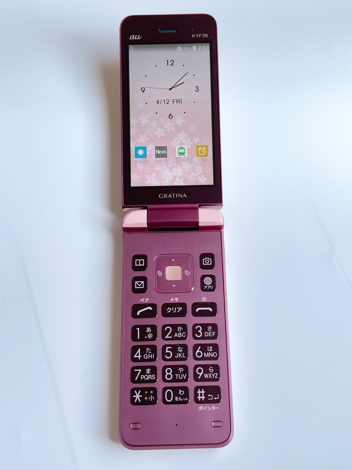 KYOCERA GRATINA KYF39 Sakura Pink Android Flip Phone Unlocked From