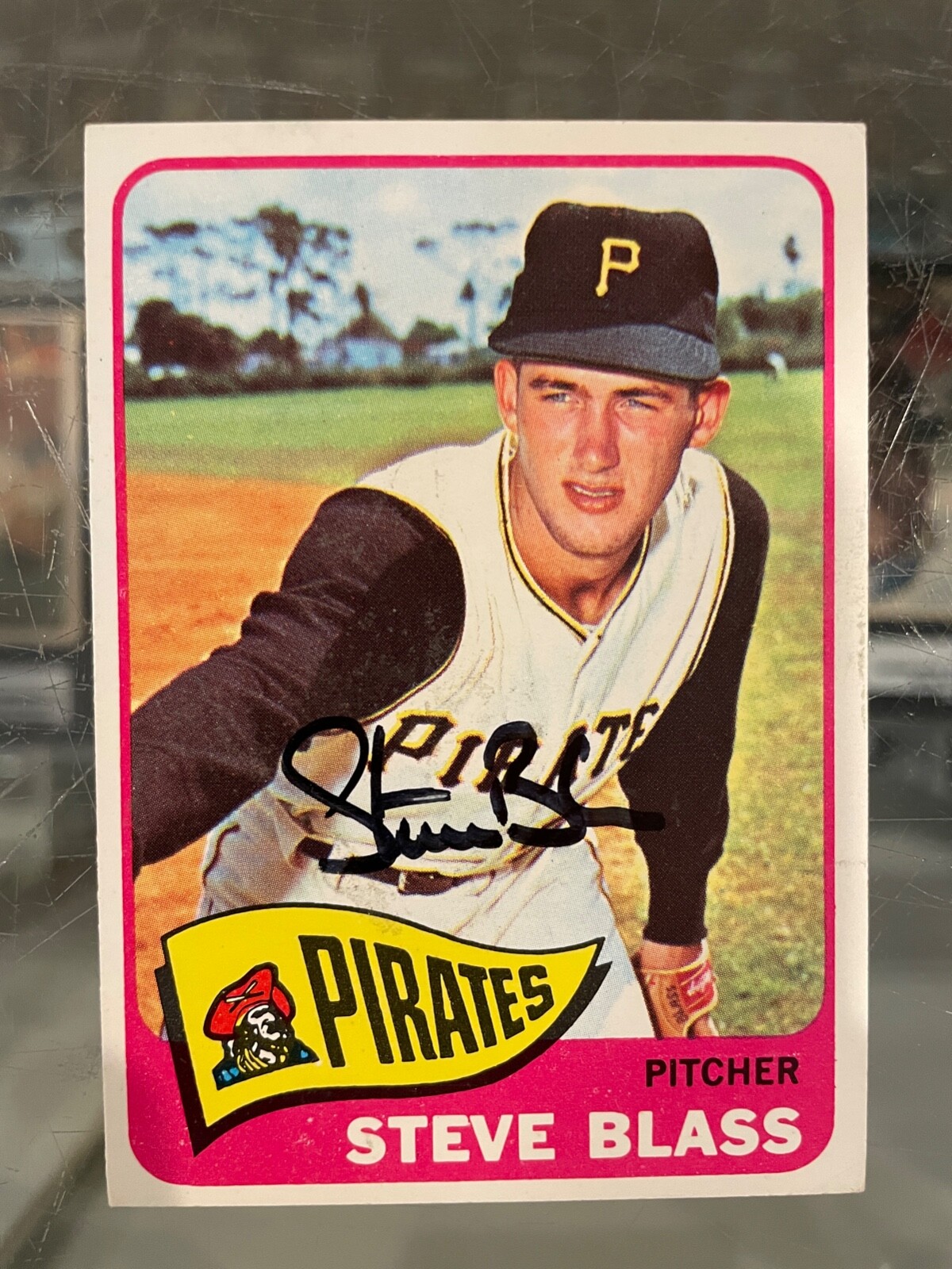 1965 TOPPS #232 STEVE BLASS ROOKIE PITTSBURGH PIRATES SIGNED