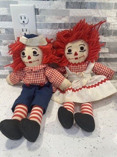 Vintage 15 Inch Raggedy Ann & Andy Dolls! | eBay