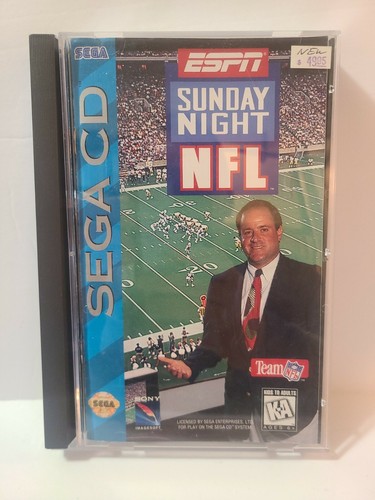 ESPN Sunday Night NFL (Sega CD, 1994) Complete CIB Authentic Game