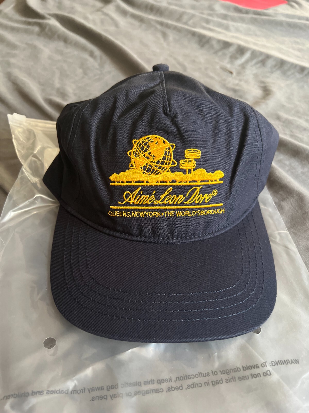 NEW AIME LEON DORE unisphere SnapBack hat cap in navy | eBay UK