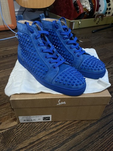 Christian Louboutin Blue Spike High Top 44 | eBay