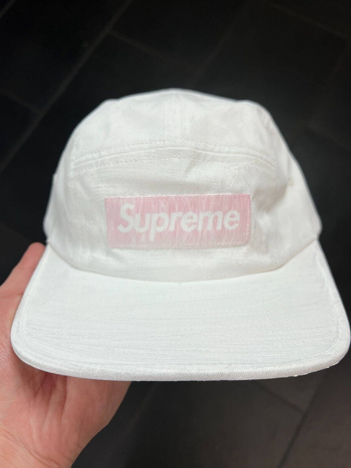 Supreme MM6 Margiela Maison Margiela Painted Camp Cap White IN