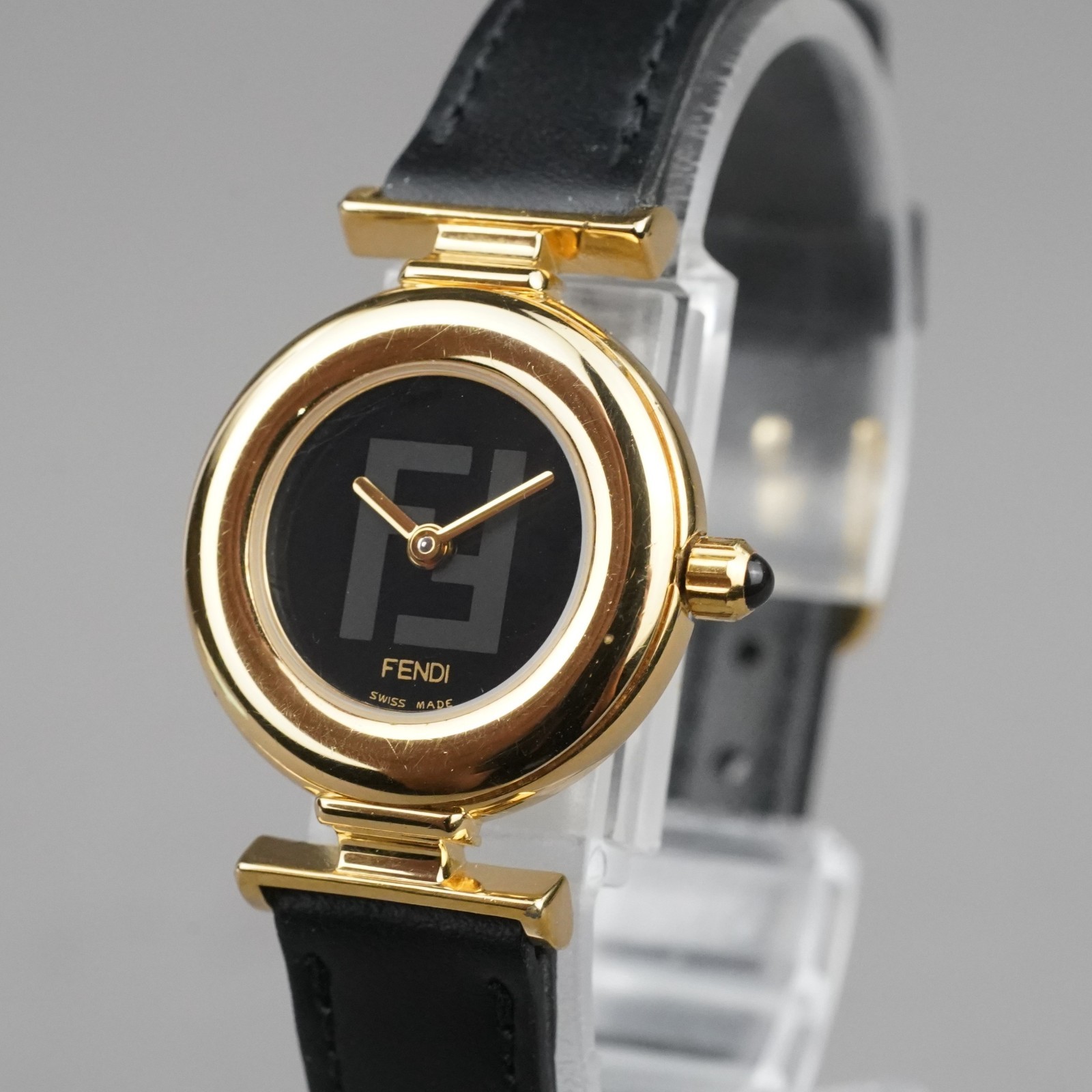 FENDI Women's Watch 320L 23mm Vintage New Battery New Leather Band