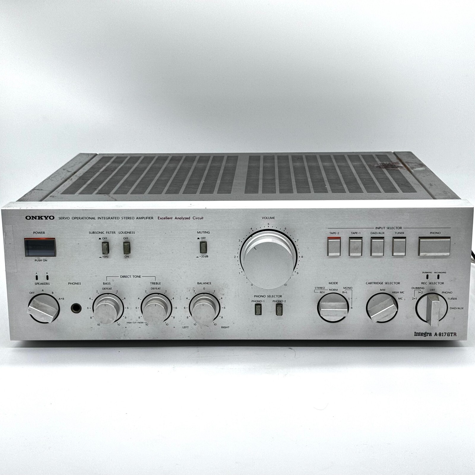 ONKYO Integra A-817GTR Amplifier Silver For Repair VTG From Japan