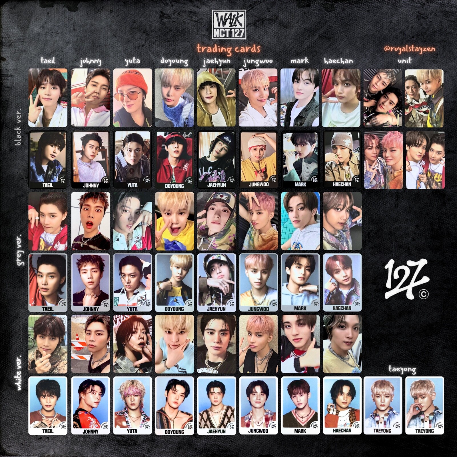 NCT 127 THE 6TH ALBUM WALK MD GOODS TRADING PHOTOCARD EVENT