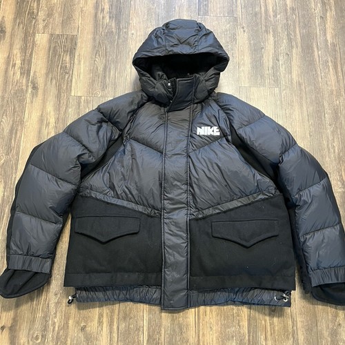 NIKE X SACAI NRG NikeLab Parka Jacket Black Men's Down Pockets