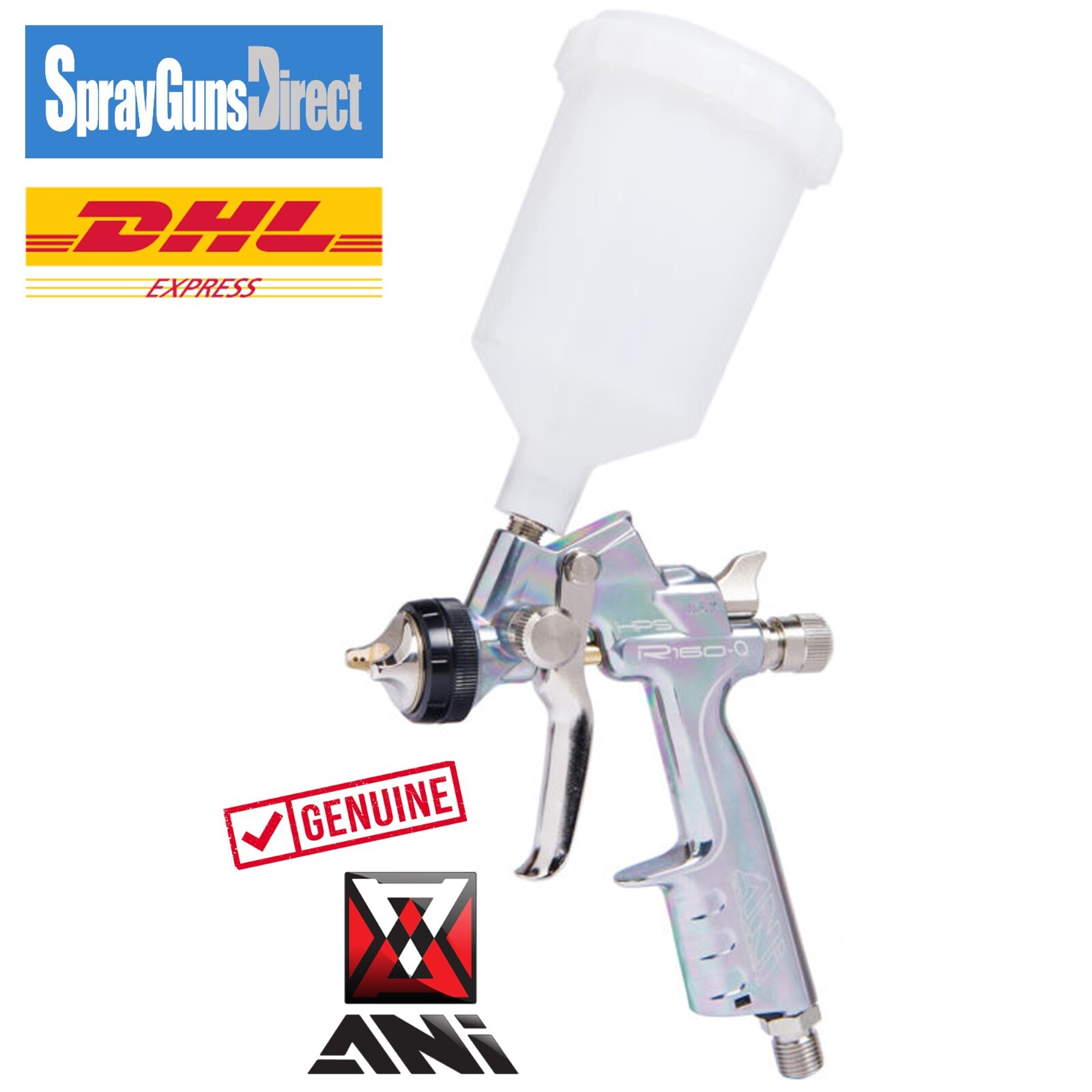 A.N.I. (ANI) R160 Q HPS Mini/Midi Gravity 1.2 Spray Gun