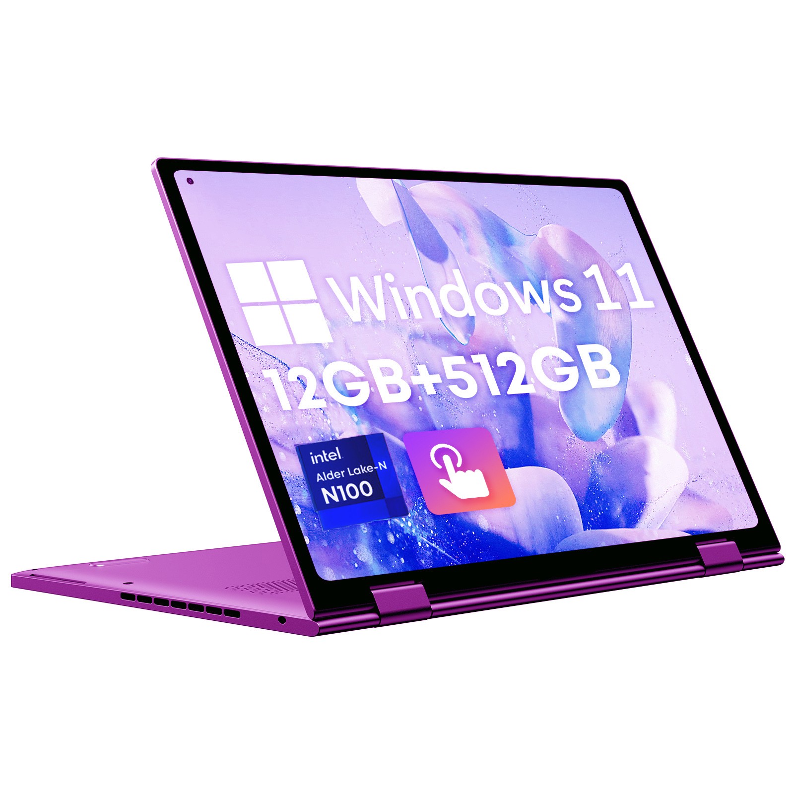 CHUWI Pink MiniBook X 2-in-1 Touch, 12GB RAM/512GB SSD, Intel N100