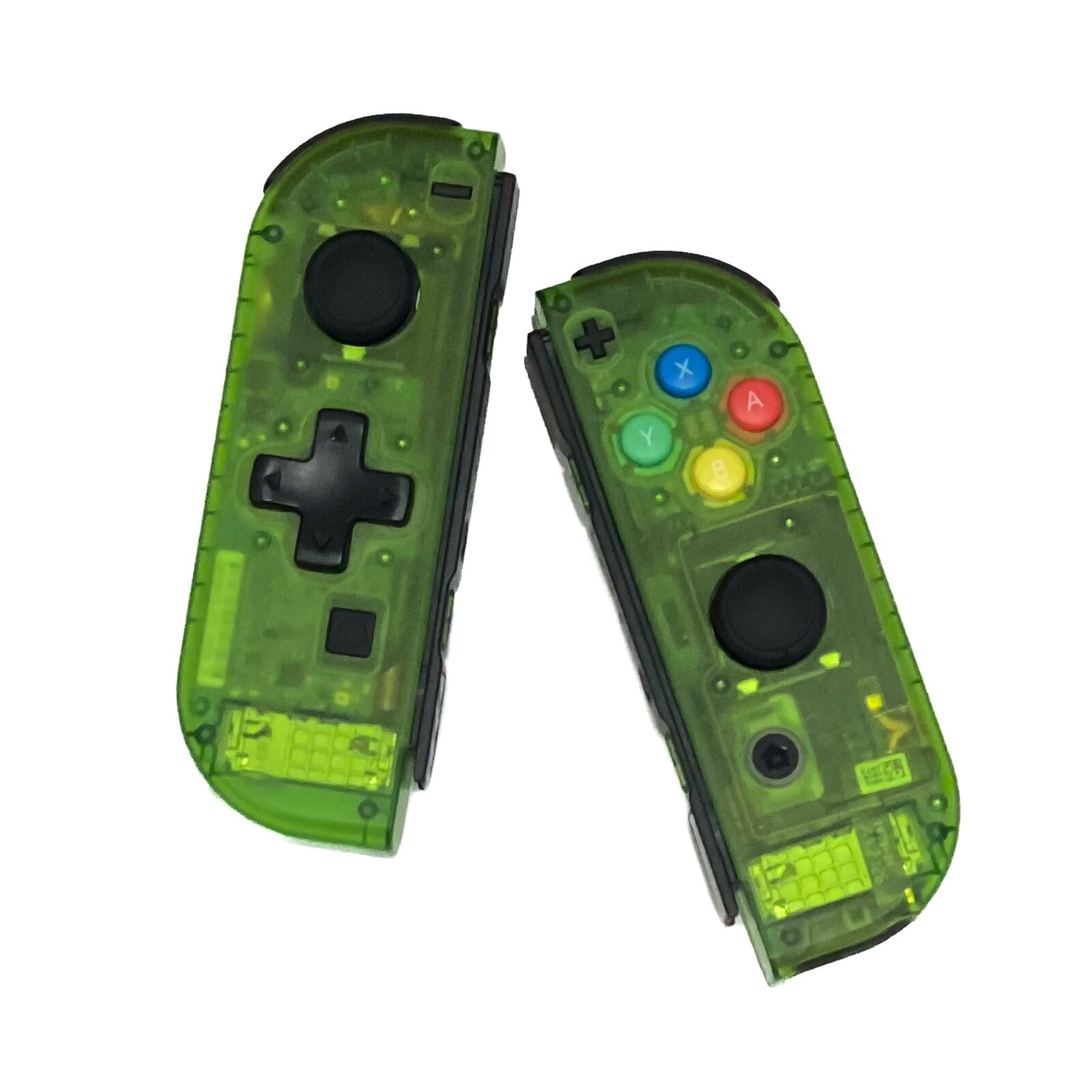 Nintendo Switch Custom Joy Con Controller Joy-Cons Clear Jungle