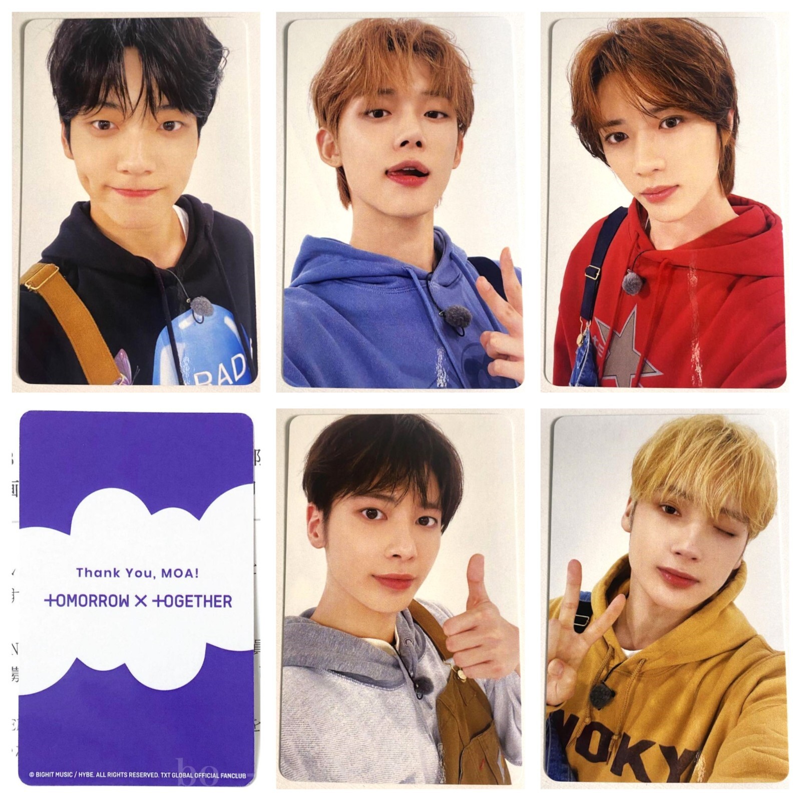 TXT 当選 FC happy together Quiz トレカ 5枚 TXT 当選 FC happy