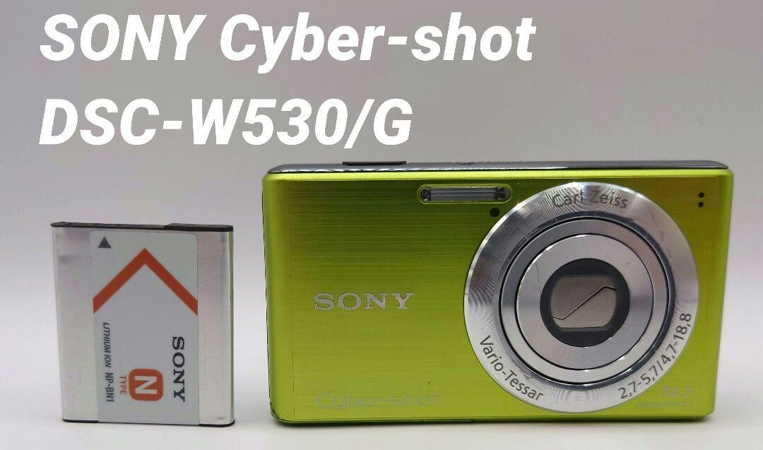Sony Cyber-shot DSC-W530 14.1MP Digital Camera Green Japanese Only