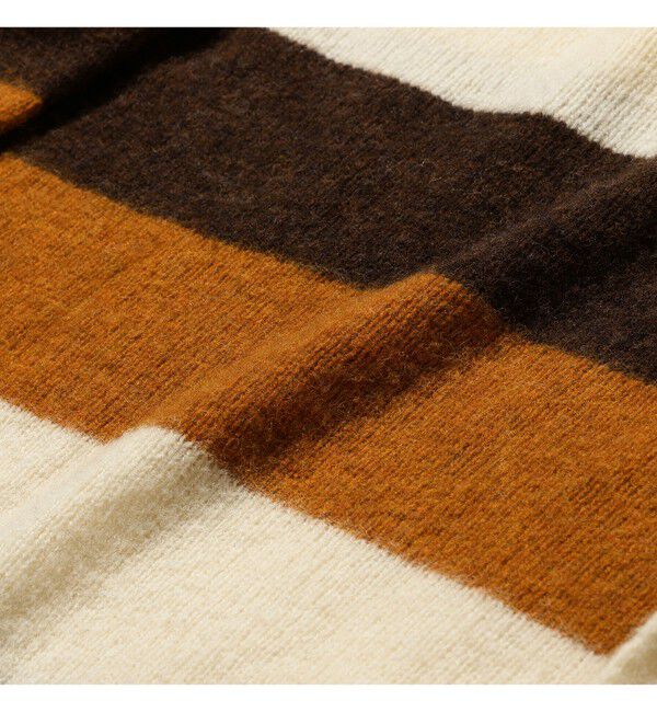 ストライプクルーネック シャギーニット（BEAMS PLUS）｜ルミネの