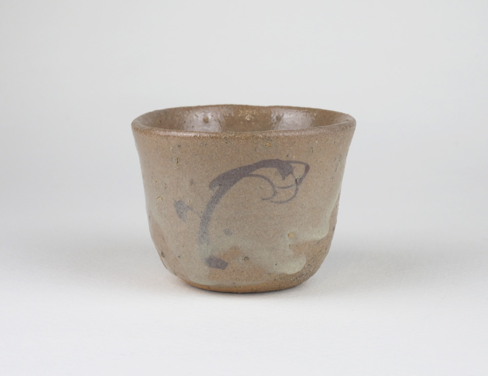 唐津焼き巨匠田中佐次郎作品ぐい呑み 玉響杯 新品未使用箱なし 8.5×8