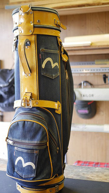 EVISU)エヴィスゴルフ / キャディバッグの破れてしまった口枠縁に