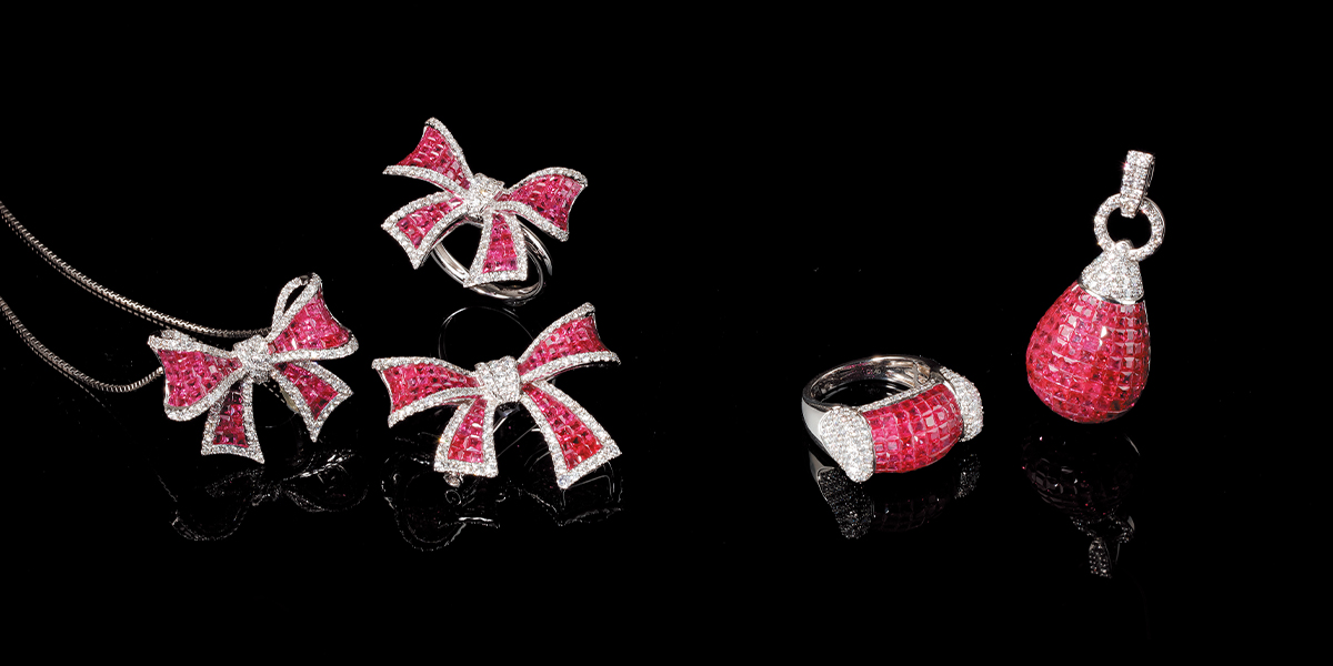 リボンのモチーフやミステリーセッティングのジュエリー - JEWELRY