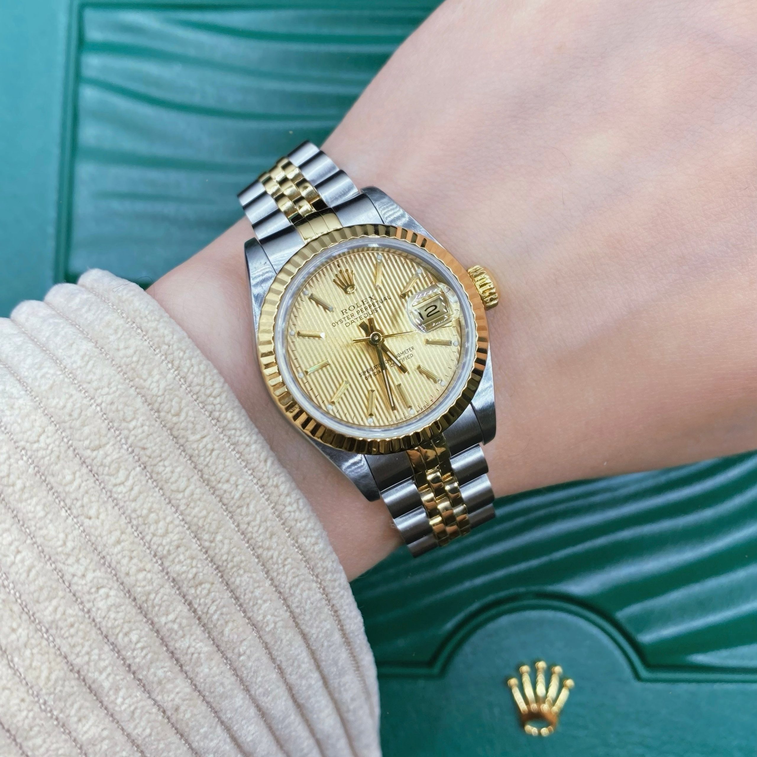 Rolex Datejust 69173 | Champagne Dial Two Tone Jubilee