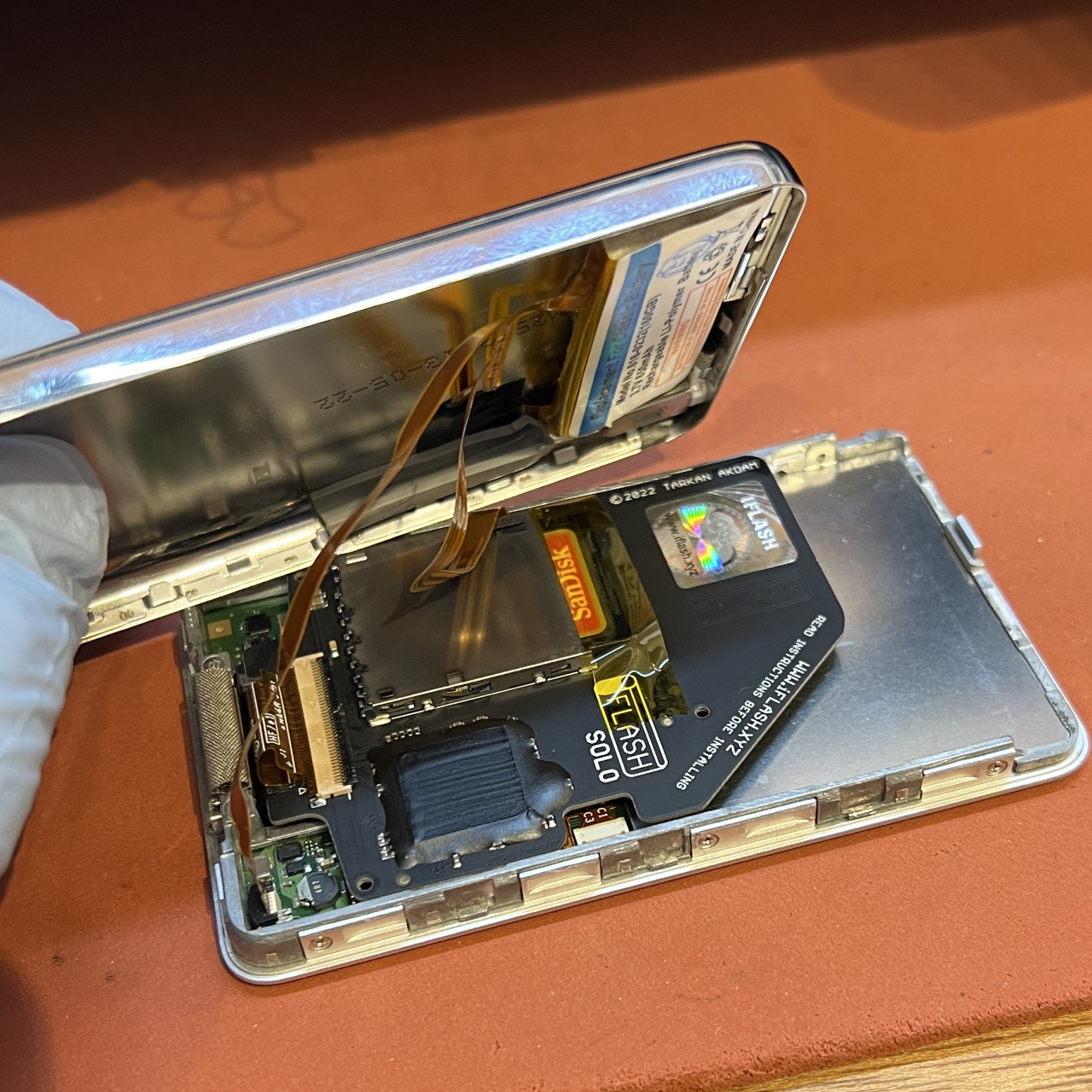 iPod classic MC293J/A 機動不良 HDDクラッシュ SDカードで256GBに増量