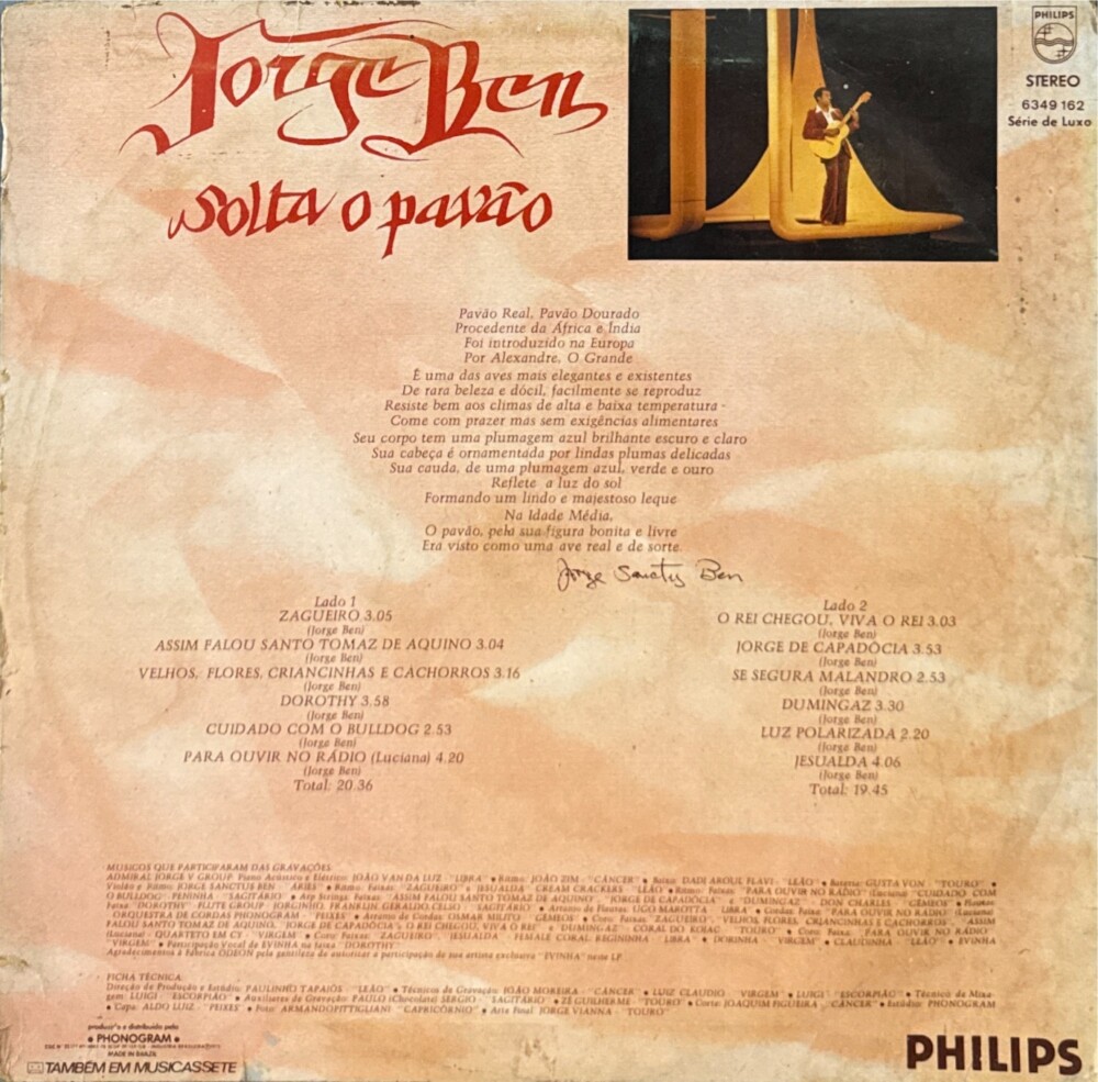 Jorge Ben - Solta O Pavão (1975) - Estilhaços Discos