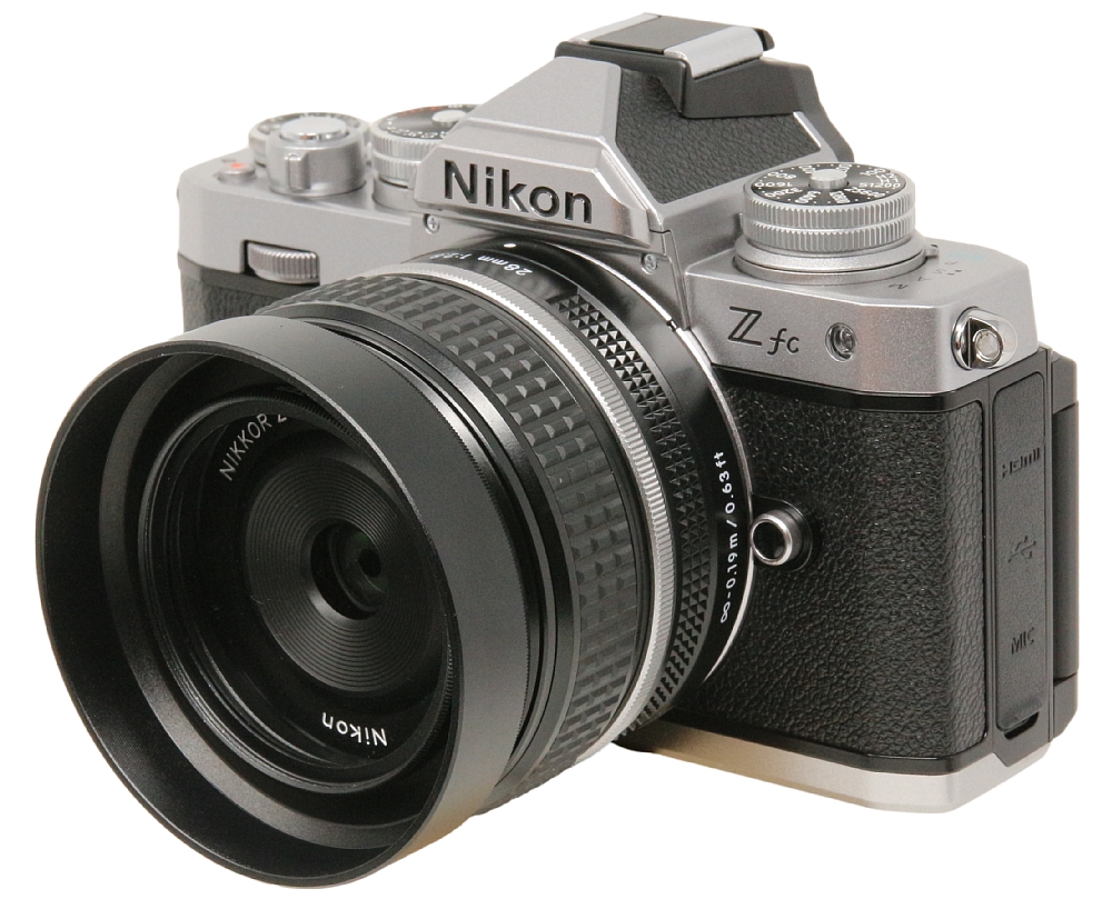 Nikon 28mm f/2.8 SEレンズ 他対応 レンズフード HF-52 ブラック の