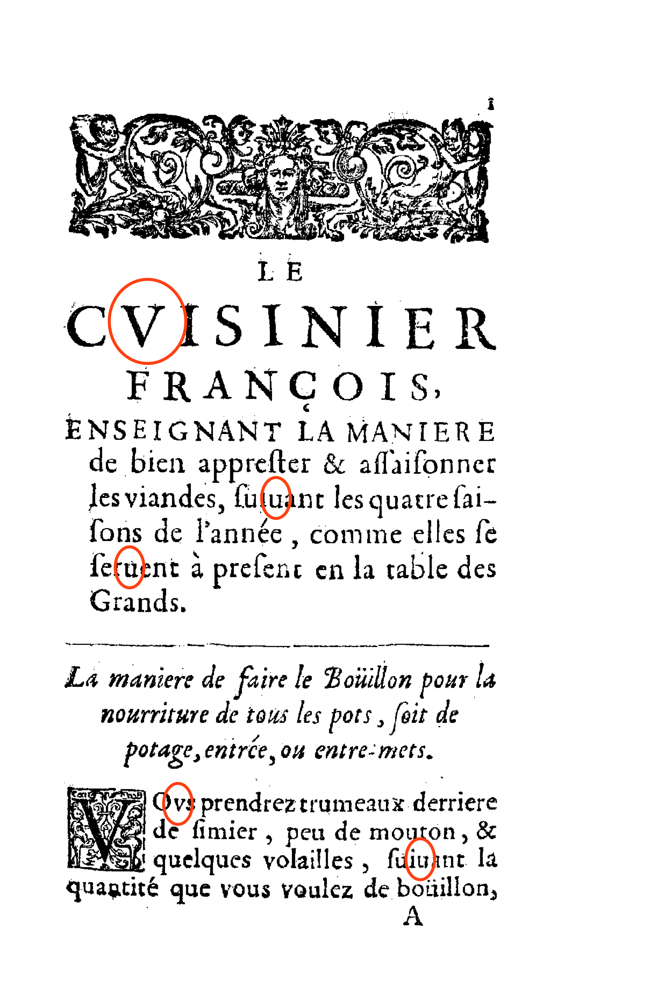 17世紀の料理書を当時の版で読めるようになるには（1）活字、綴りの