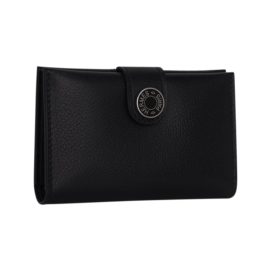 Hermes R.M.S. Card Holder Black Evercolor Calfskin | Mightychic