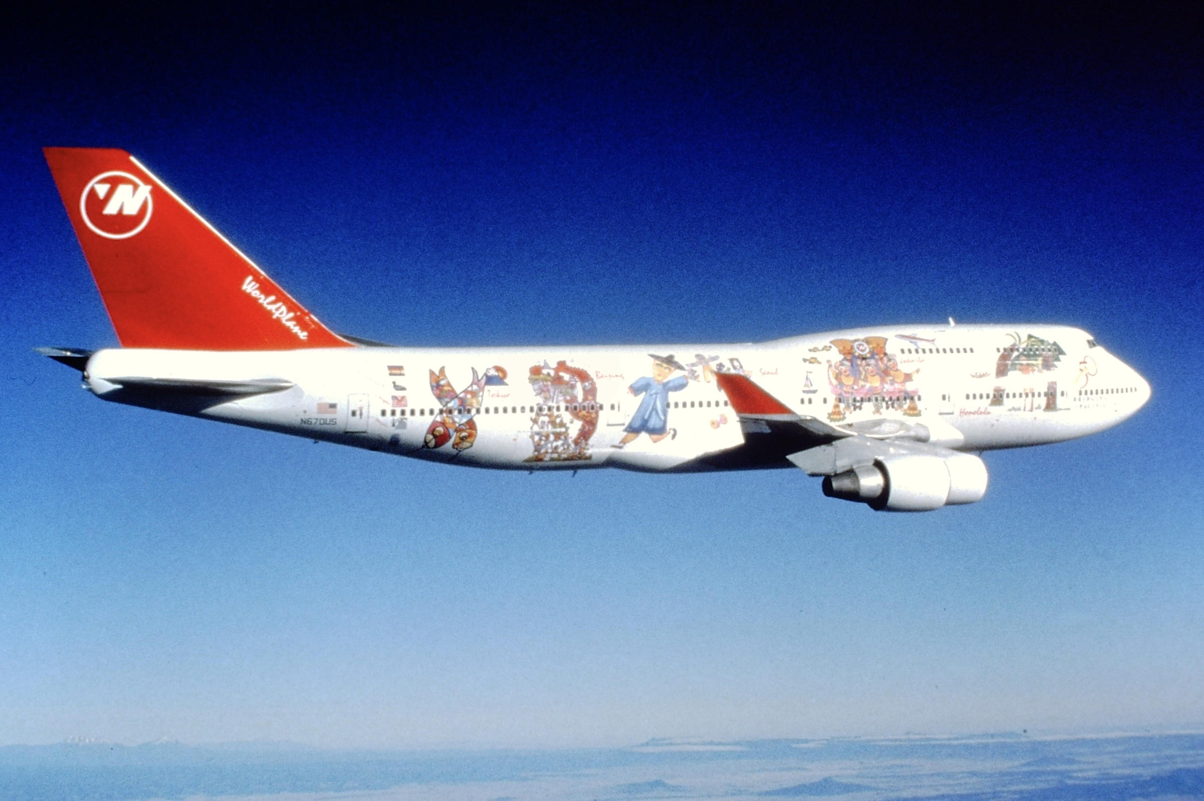 Maps of Northwest's Boeing 747 routes over the years - Northwest