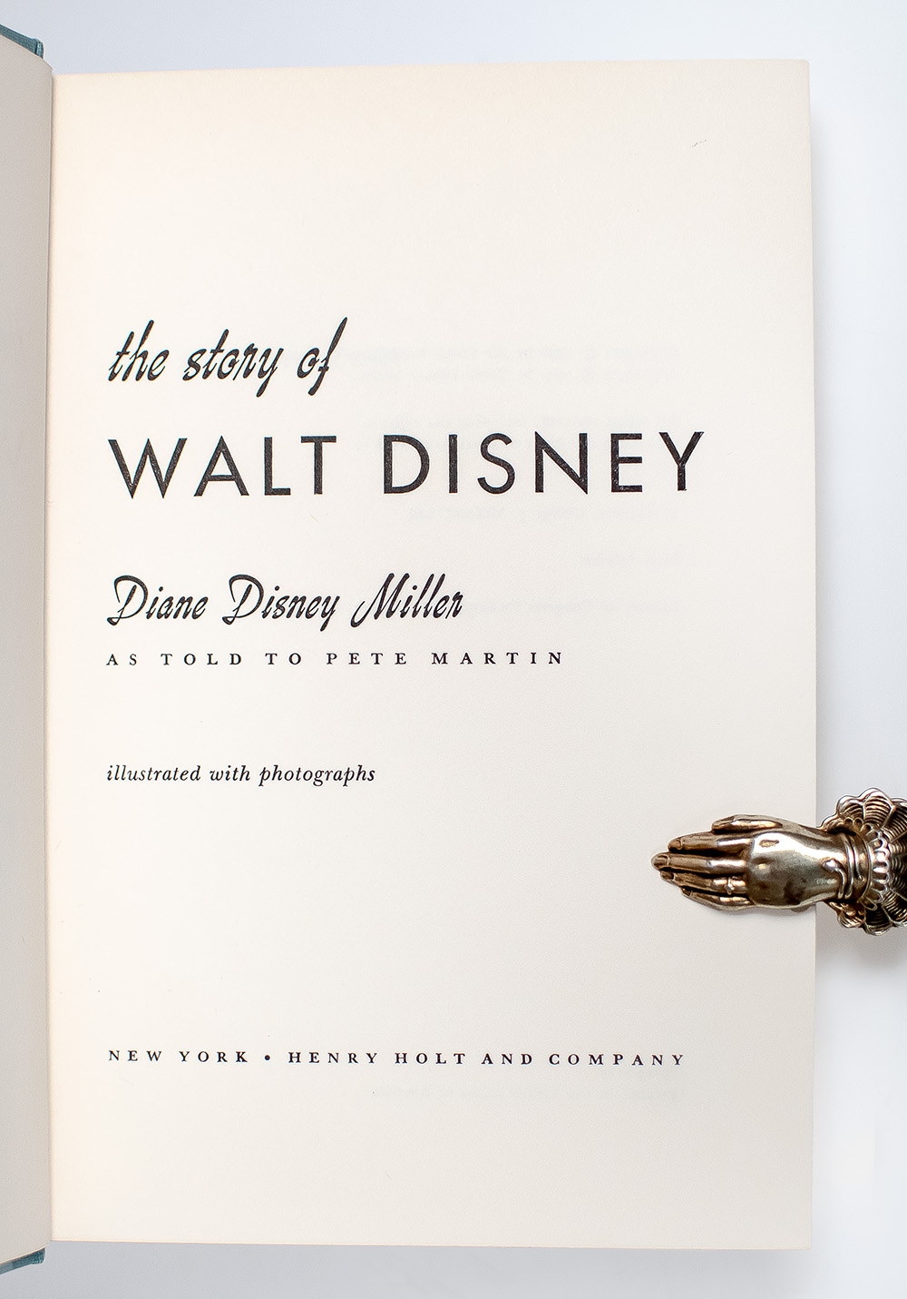 The Story of Walt Disney. - Raptis Rare Books | Fine Rare and