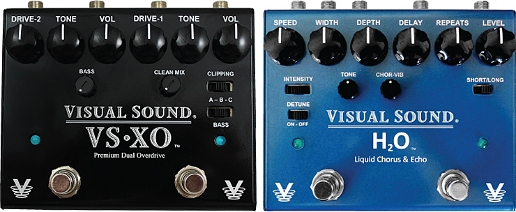 Visual Sound's H20 V3 Liquid Chorus & Echo and VS-XO Premium Dual