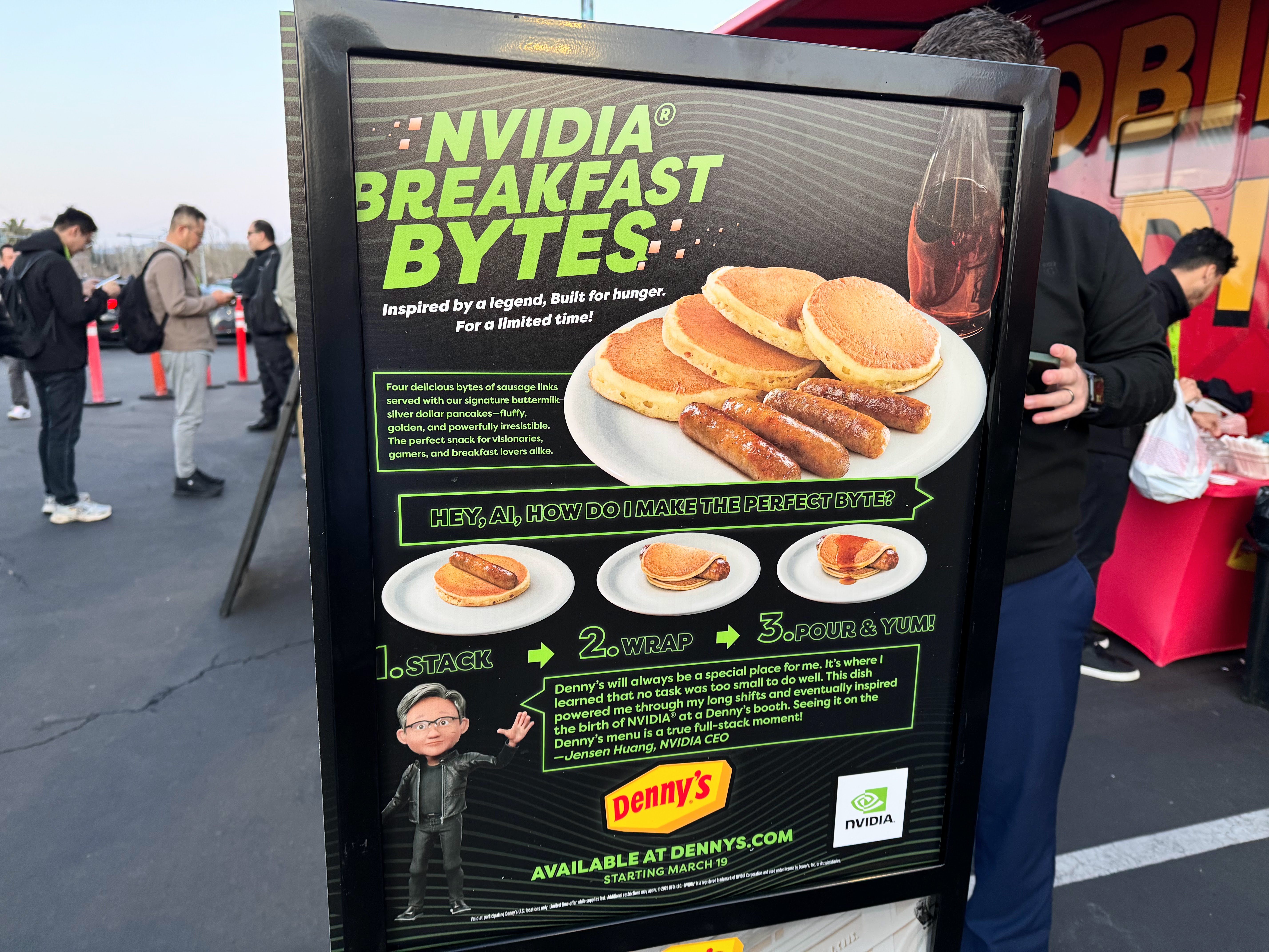 Nvidia GTC: Denny's gives techies a breakfast treat at keynote