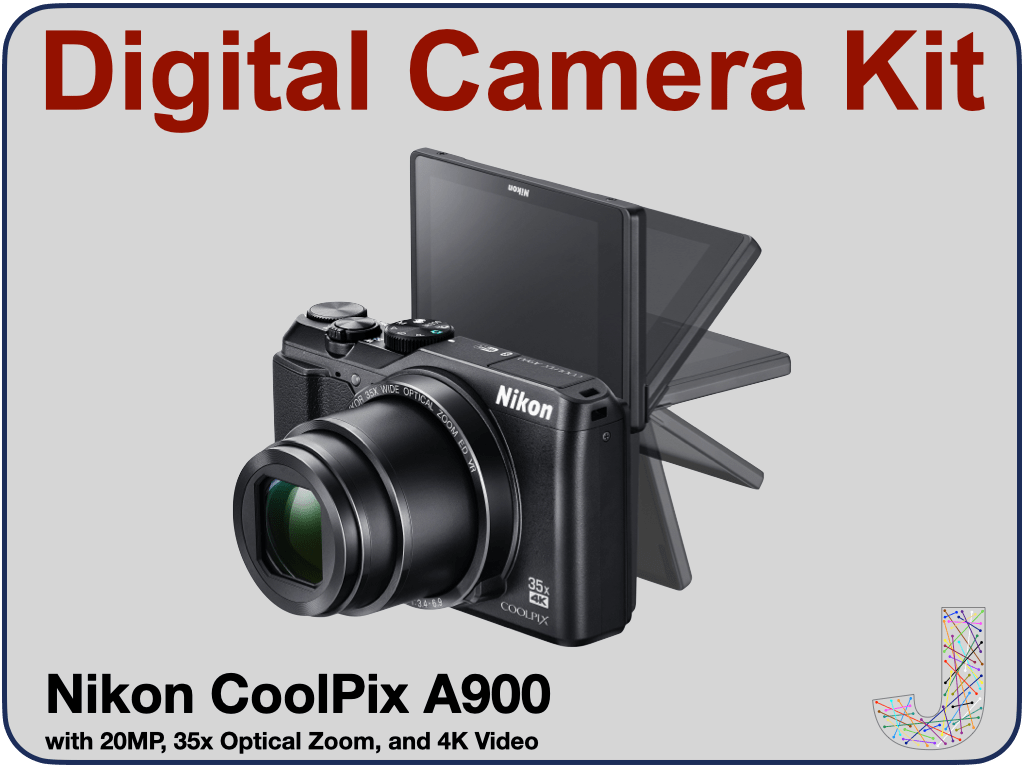 Nikon Coolpix A900 20MP 35x 4K Digital Camera Kit – Junee