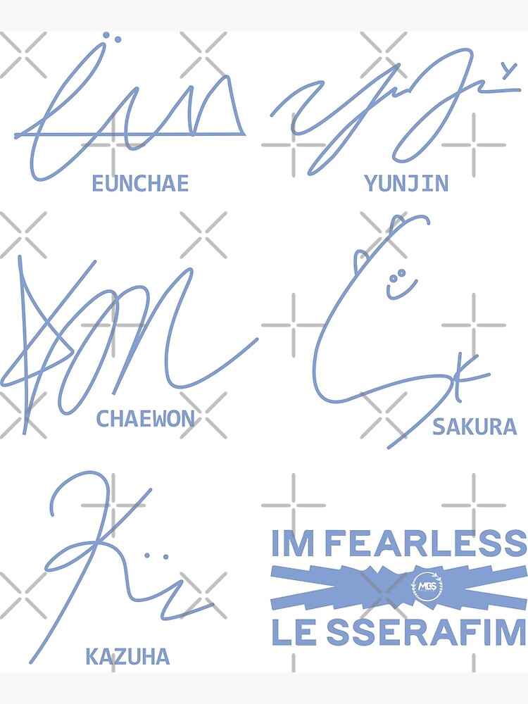 Design with the autographs of le sserafim