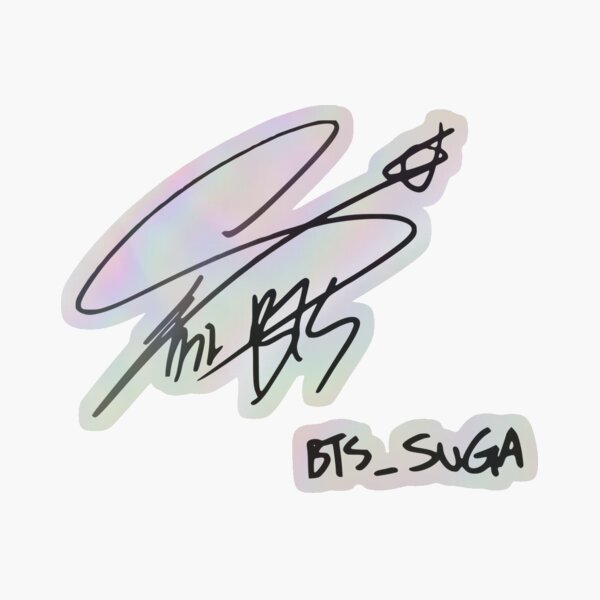 BTS Suga signature