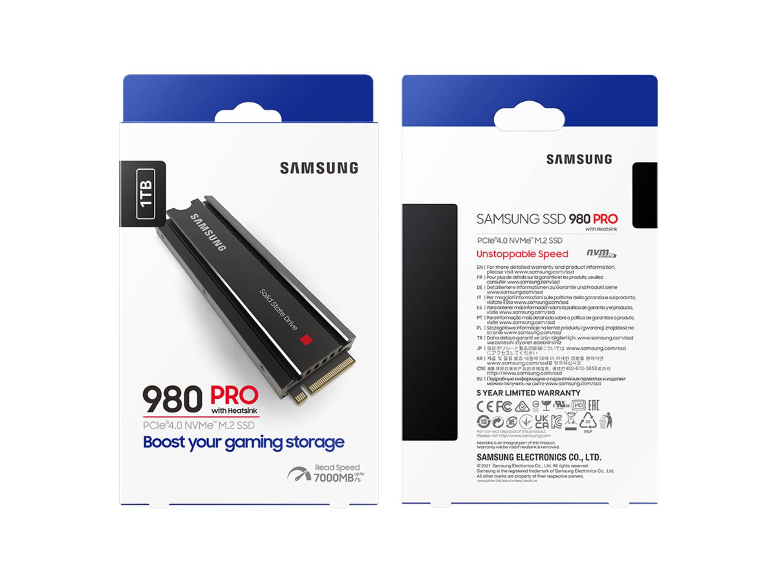980 PRO w/ Heatsink PCIe 4.0 NVMe™1TB SSD | Samsung US