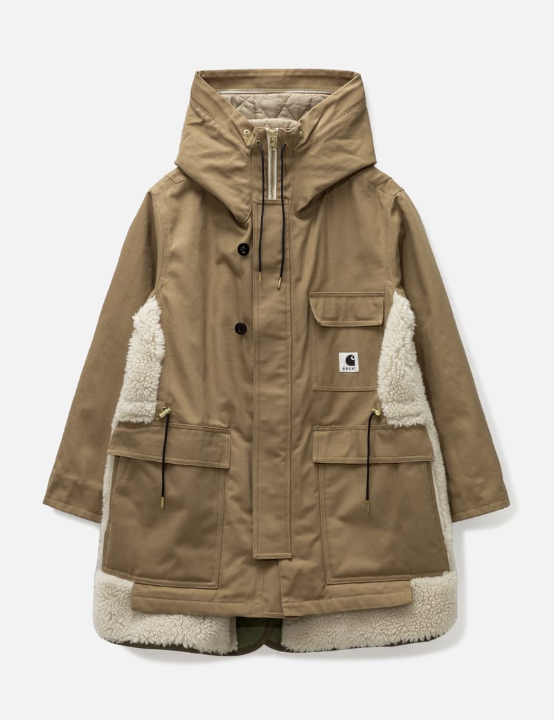 Sacai - Sacai X Carhartt WIP メンズ キャンバス パーカー シベリアン