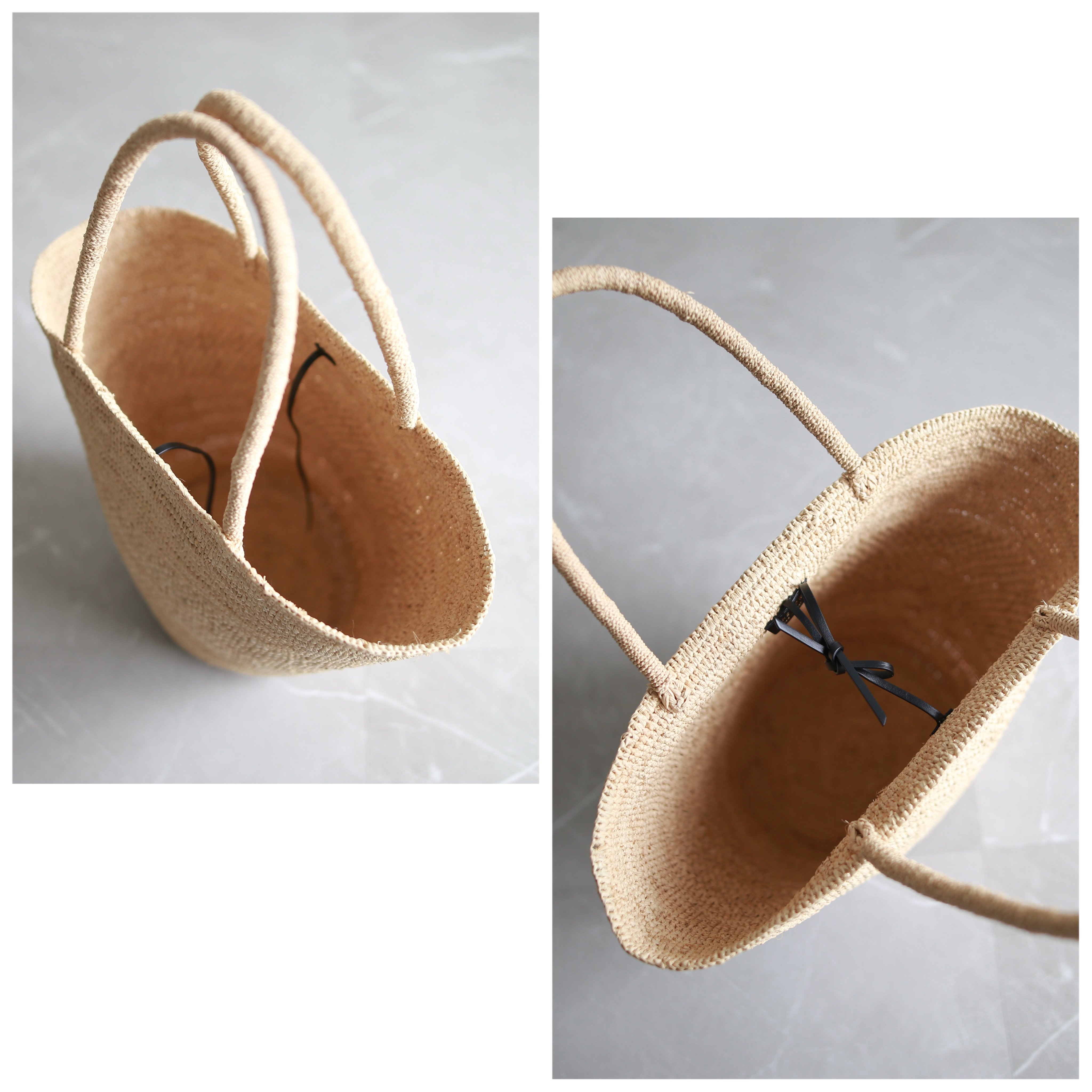 この夏は大きめラフィアbagが気分♪【小柄バランスコーデ術 #82