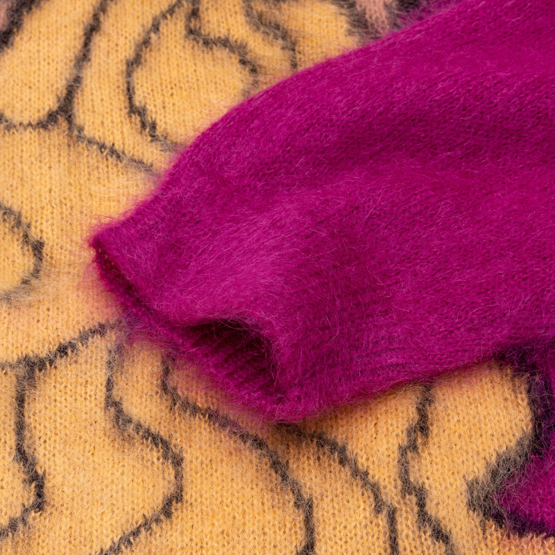 ERL KISS MOHAIR INTARSIA SWEATER | REVERSIBLE